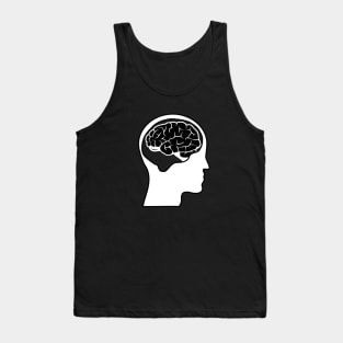 Look Forward, Think Back - Reversed Brain - bw Tank Top